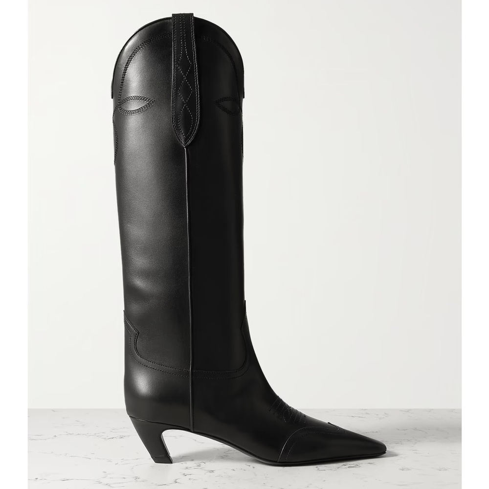 Black khaite western boot